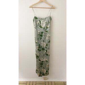 Reformation {size 6P} Frankie Silk Dress Floral Tea Garden